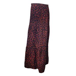 Vintage 1990s Leopard Print Maxi Skirt